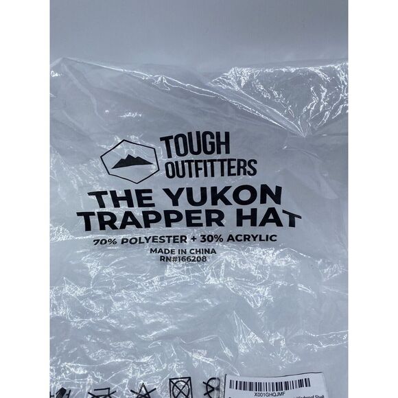 Tough Outfitters The Yukon Trapper Hat Black Faux Fur-Lined New - Picture 7 of 8